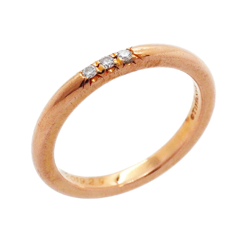 Tiffany & Co. Forever Ring, 3PD (3 Diamonds), 18K Pink Gold, Size 5, Women's,...
